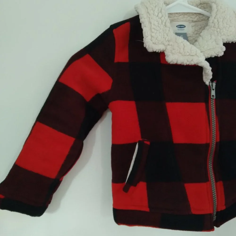 Old Navy Sherpa Lined Plaid Jacket